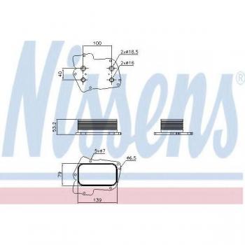 Enfriador de aceite NISSENS 90811 para motor
