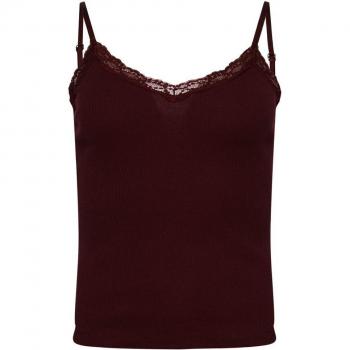 Organic Cotton Lace Trim Ribbed Women's Camisole Top Superdry Essential