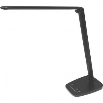 Lámpara de escritorio LED Unilux Twistled 14W, regulable, plegable, temperatura de color 2700-6000K, 1558 lm, carga USB, negra