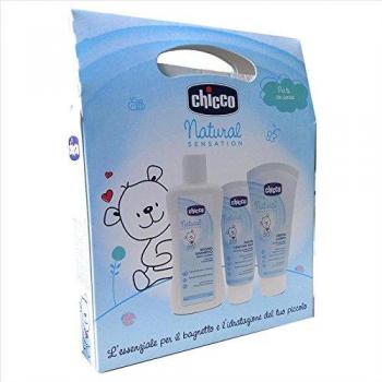Set de Prueba Chicco Cosmética Natural Sensible - 3 Piezas para el Cuidado Delicado del Bebé