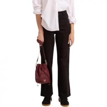 Pantalón Culotte Negro Regular Fit para Mujer Talla 40