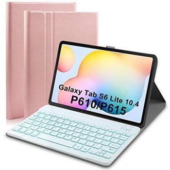 Upworld Funda con teclado retroiluminado para Samsung Galaxy Tab S6 Lite de 10,4 Tablet 2020