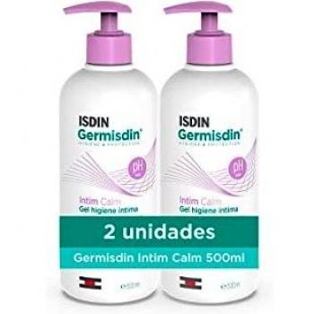 ISDIN Germisdin Intim Calm, Gel de Higiene Íntima de Uso Diario que Ayuda a Aliviar el Picor y la Irritación, Pack de 2 Unidades de 500ml