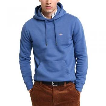 GANT Men's Regular Fit Shield Logo Pullover Hoodie - Vintage Blue - Size M