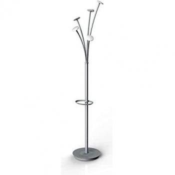 Alba - Perchero para abrigo, color blanco, base Ø 35 cm H 188 cm, tubo Ø 38 mm