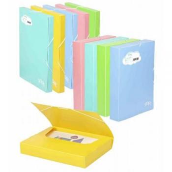 Carpeta de Solapas con Gomas Formato Folio Polipropileno Soft con Etiqueta Color Amarillo Carchivo 20160120