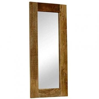 vidaXL Mirror Solid Mango Wood 50x110 cm