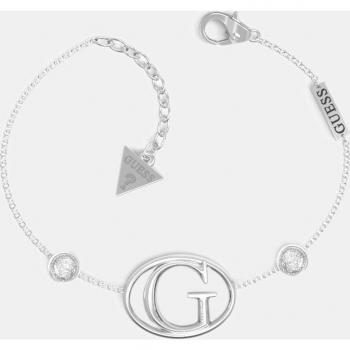 Pulsera Guess Iconic JUBB01047JWRHS para Mujer de Acero Inoxidable con Detalle de G y Cristales Laterales