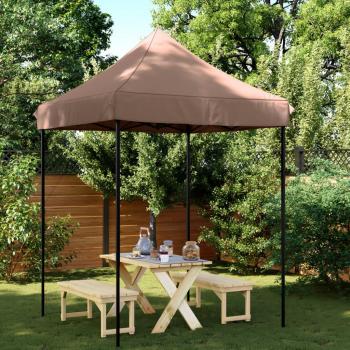 Tienda de campaña plegable Pop-Up marrón 200x200x306 cm