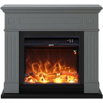 Chimenea Eléctrica de Pared/Suelo MPC Camino Pienza 1500W Gris Oscuro con Efecto Llama LED y Control Remoto