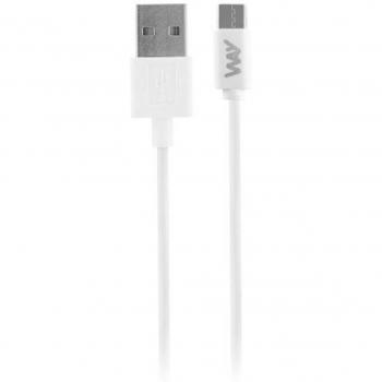 Cable de carga y sincronización USB-A/C 1m TnB Way blanco