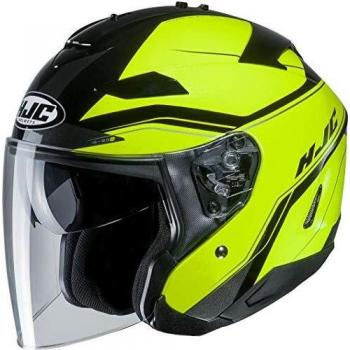 Casco de moto HJC IS-33 II KORBA MC4H, Negro/Fluo, S