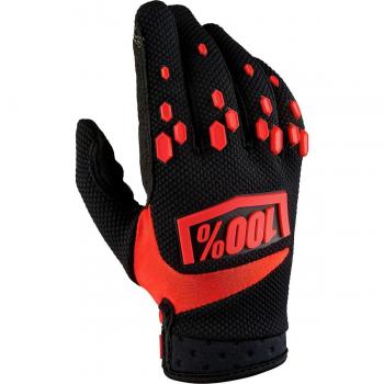 100% Airmatic guante de montaña mixta infantil, color negro/rojo