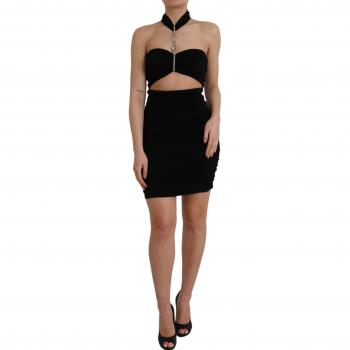 Dolce & Gabbana Black Cut Out Sleeveless Bodycon Mini Dress - IT40|S, Size XS
