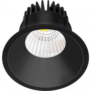 Foco empotrado LED Niria, negro, 3.000K, moderno, de aluminio para salón y comedor
