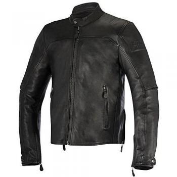 Cazadora de piel Alpinestars Brera negra para motorista