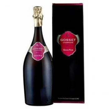 Champagne Gosset Grand Rosé Brut con estuche, tipo de producto: Champagne, características: sabor afrutado, burbujas finas y persistentes, notas de fresas y frambuesas, elegante presentación en estuche