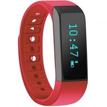 moreFit F1 Fitness Tracker with Touch Screen Bluetooth Smart Activity Tracker Stepometer, Red by moreFit