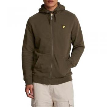 Lyle & Scott Men's Zip-Up Hoodie - Olive Green, Extra Small