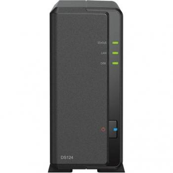 Synology DiskStation DS124 1-Bay NAS, Escritorio, Ethernet Gigabit, Negro, con procesador RTD1619B