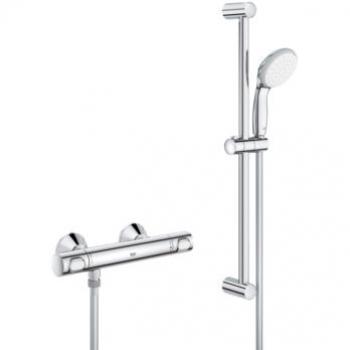 Conjunto de ducha termostático Grohe Precision Flow 600mm cromado