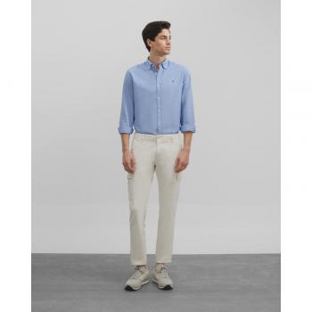 Pantalón cargo slim beige claro para hombre de estilo casual y cómodo