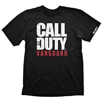 Camiseta Negra de Manga Corta Call of Duty: Vanguard con Logo Talla L 100% Algodón