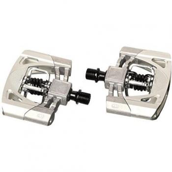 CRANKBROTHERS Mallet 2 Pedales de Pan con manivela. Eggbeater 3 Spring Rojo, Unisex, Plateado Mate, Talla única