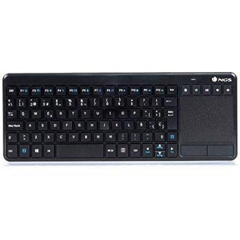 NGS TV Warrior Wireless Keyboard with Touchpad and Multimedia Keys 2.4GHz - Black