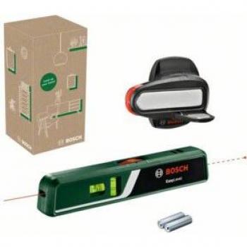 Nivel láser Bosch GLL 3-80, nivelación autonivelante de línea cruzada, precisión ±1/8 a 33 pies, alcance de hasta 100 pies con receptor, diseño compacto y ligero, resistencia al agua y
