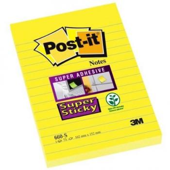 Post-It FT510093667 - Notas adhesivas, 102 x 152 mm, 1 unidad, color Amarillo