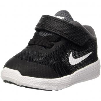 Nike Revolution 3 (TDV), Zapatos de Recién Nacido para Bebés, Gris / Blanco / Negro (Dark Grey / White-Black-Pr Pltnm), 25 EU
