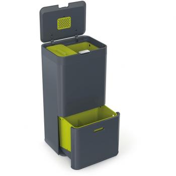 Joseph Joseph Totem 60 L - Cubo de basura, separación y reciclaje color Gris