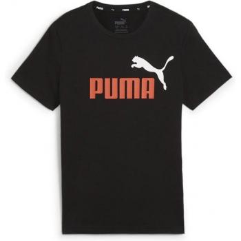 Camiseta Puma Essentials+ 2 Col Logo Niño Negro
