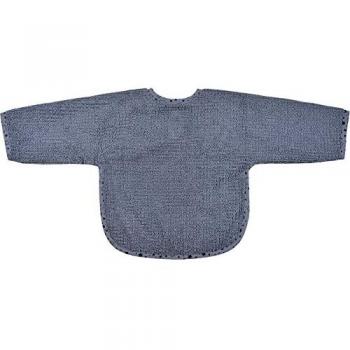 Babero de casa Wörner Südfrottier con cierre a presión gris oscuro 70 x 34 cm