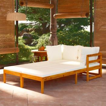 Pack de 2 tumbonas con cojines VidaXL madera de acacia