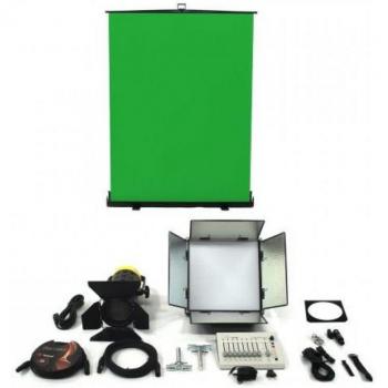 Ikan CHROMA-1F1S Chroma-Key Light Kit with LBX10 1x1 Light and Helia 150W Fresnel