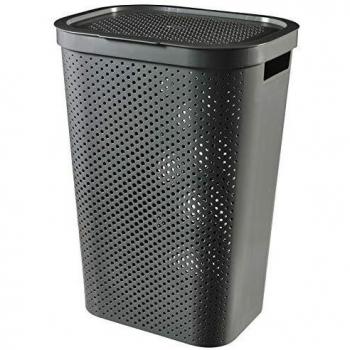 CURVER Hamper Infinity Recycled Baúl para la Colada, Gris Oscuro, 59