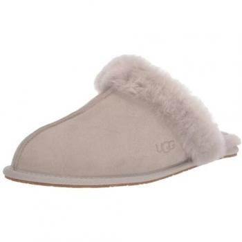 UGG Women's Scuffette II Suede Sheepskin Slippers with Fur Collar