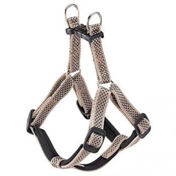 Ferplast Arnés Daytona Deluxe Marrón Para Perros S, Arnés de Nylon, Tamaño Pequeño, Acolchado, Ajustable, Reflectante