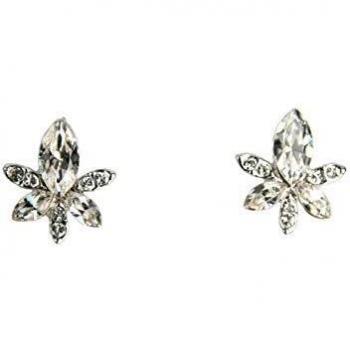 Kristall Boutique Swarovski Luxury Jewelry - Pendientes de flores con cristales