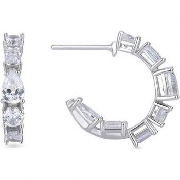 Pendientes Terho de Plata de Ley 925 con Baño de Rodio y Diseño Exclusivo