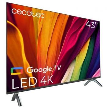 Cecotec Smart Televisión LED 43 Pulgadas A4 Series ALU40043S 4K UHD Google TV Dolby Audio HDMI 2.1 USB 3.0 HDR10 16 Gb ROM Google Voice Assistant Chromecast