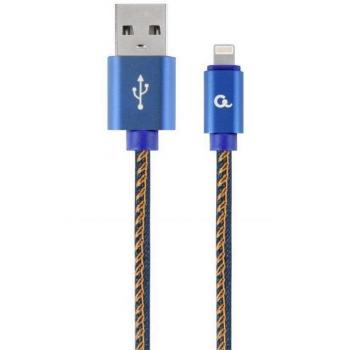 Cable USB Type-C Gembird (Metalowe WTYKI, Oplot NYLONOWY W COLORZE Denim - Jeans)