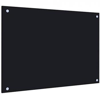 vidaXL Protector Salpicaduras Cocina Vidrio Templado Negro 70x50cm Protección Herramientas Accesorios Protección Grasa al Cocinar Fiable Práctico