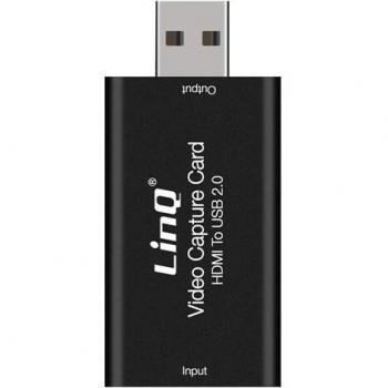 Tarjeta Capturadora de Vídeo y Audio HDMI a USB 2.0 Full HD 4K UHD Negra