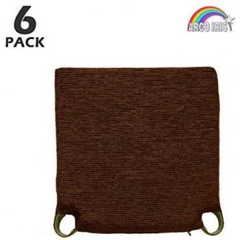 Arcoiris Pack 6 Almohadillas para sillas 40x40cm, Relleno de Fibra y Espuma, Cómodos, Resistentes, Fácil de Limpiar, para Cocina, Cuarto, Sala, Jardín, Terraza, Patio