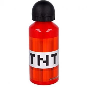 Botella de aluminio para niños - cantimplora infantil - botella de agua reutilizable de 400 ml minecraft
