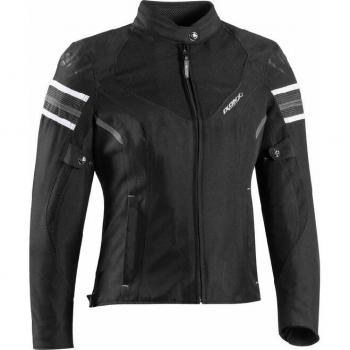 Ixon Chaqueta textil de moto para mujer Ilana Evo Negro-Blanco-Gris