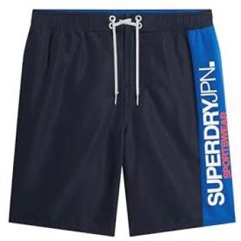 Bañador Deportivo Sostenible Superdry para Hombre 19 en Poliéster Reciclado Azul Marino - M